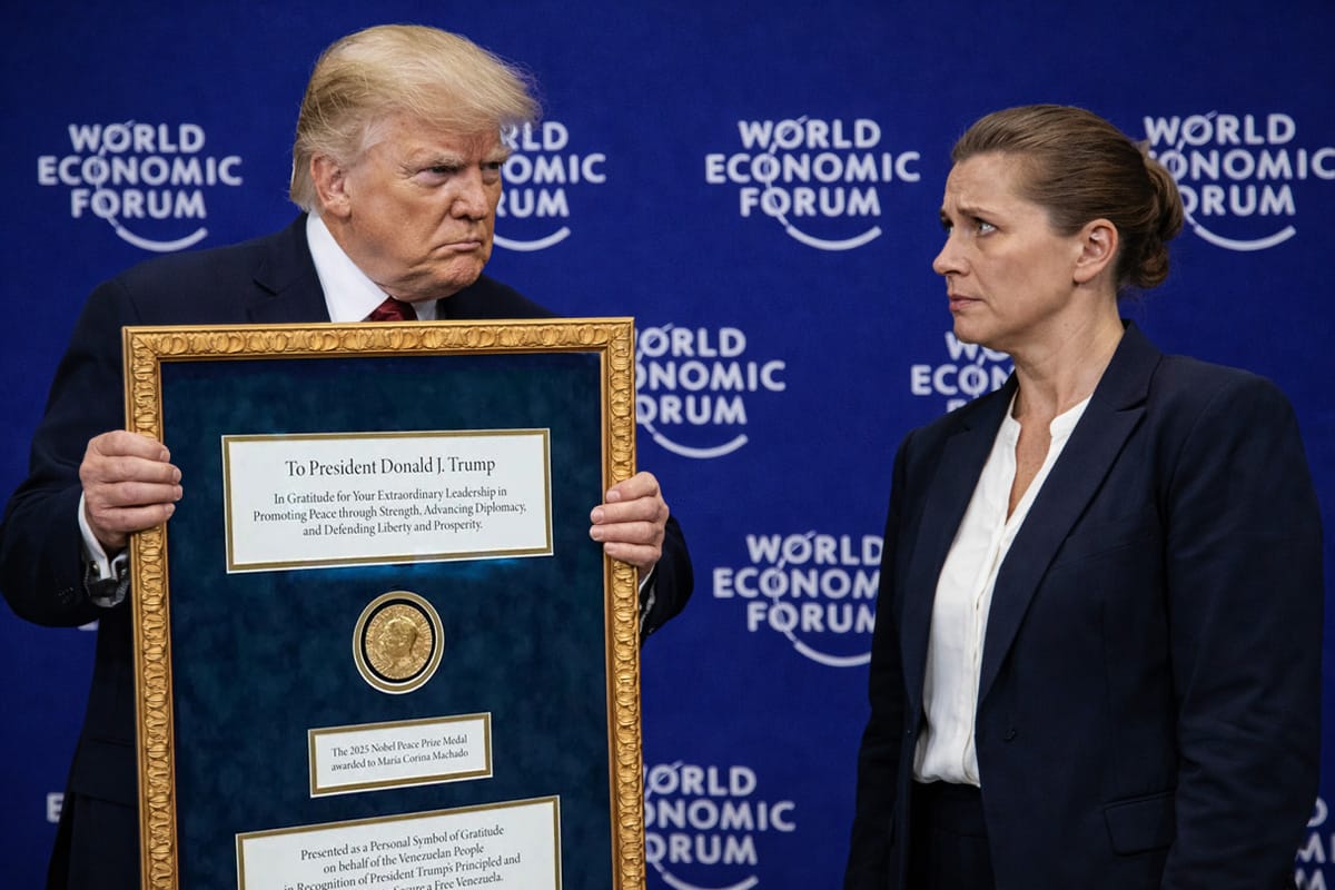 Trump beats Danish prime minister to death with Nobel Peace Prize